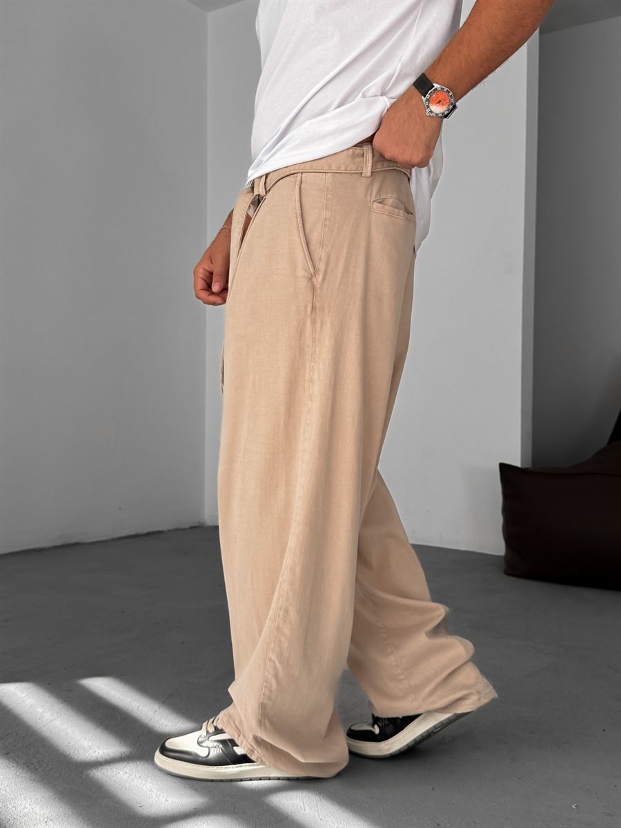 Lycra Baggy Pants with Belt