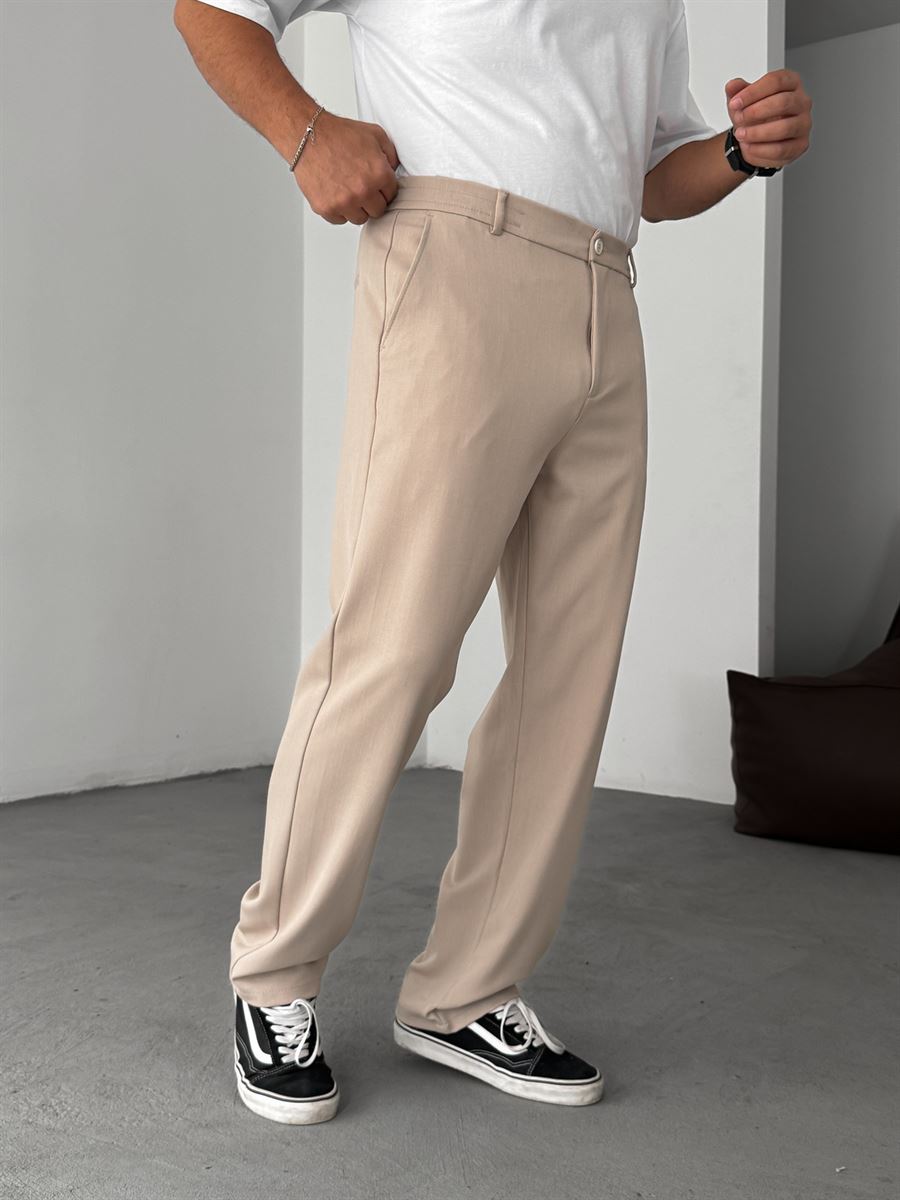 Half-Elastic Waist Pants