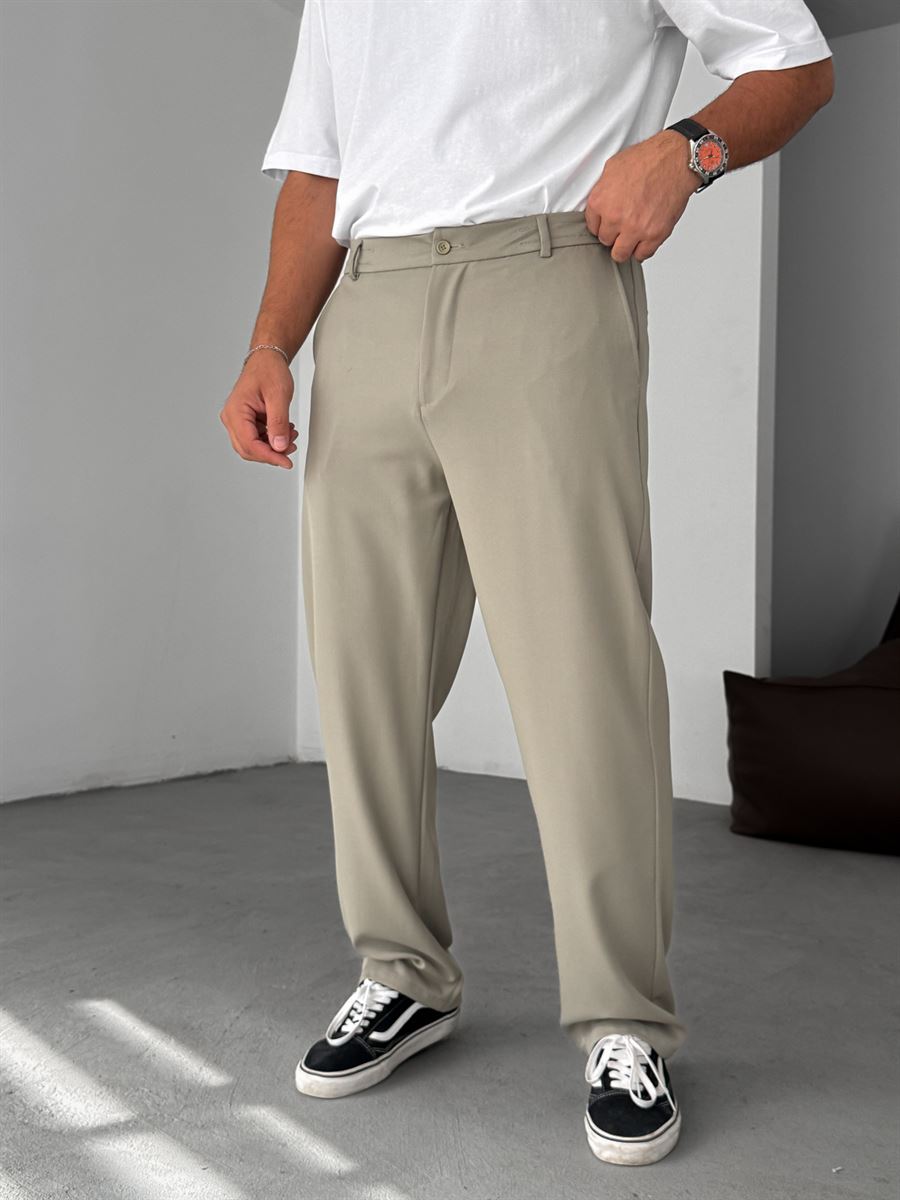 Half-Elastic Waist Pants