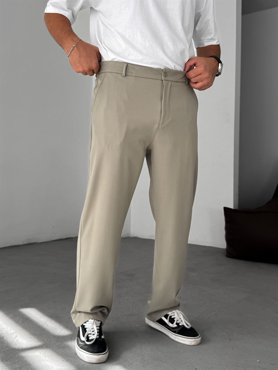 Half-Elastic Waist Pants