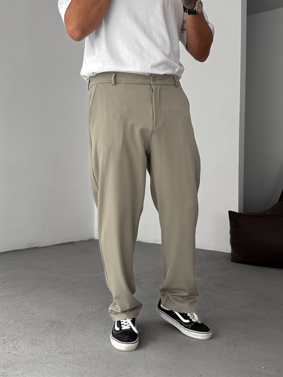Half-Elastic Waist Pants