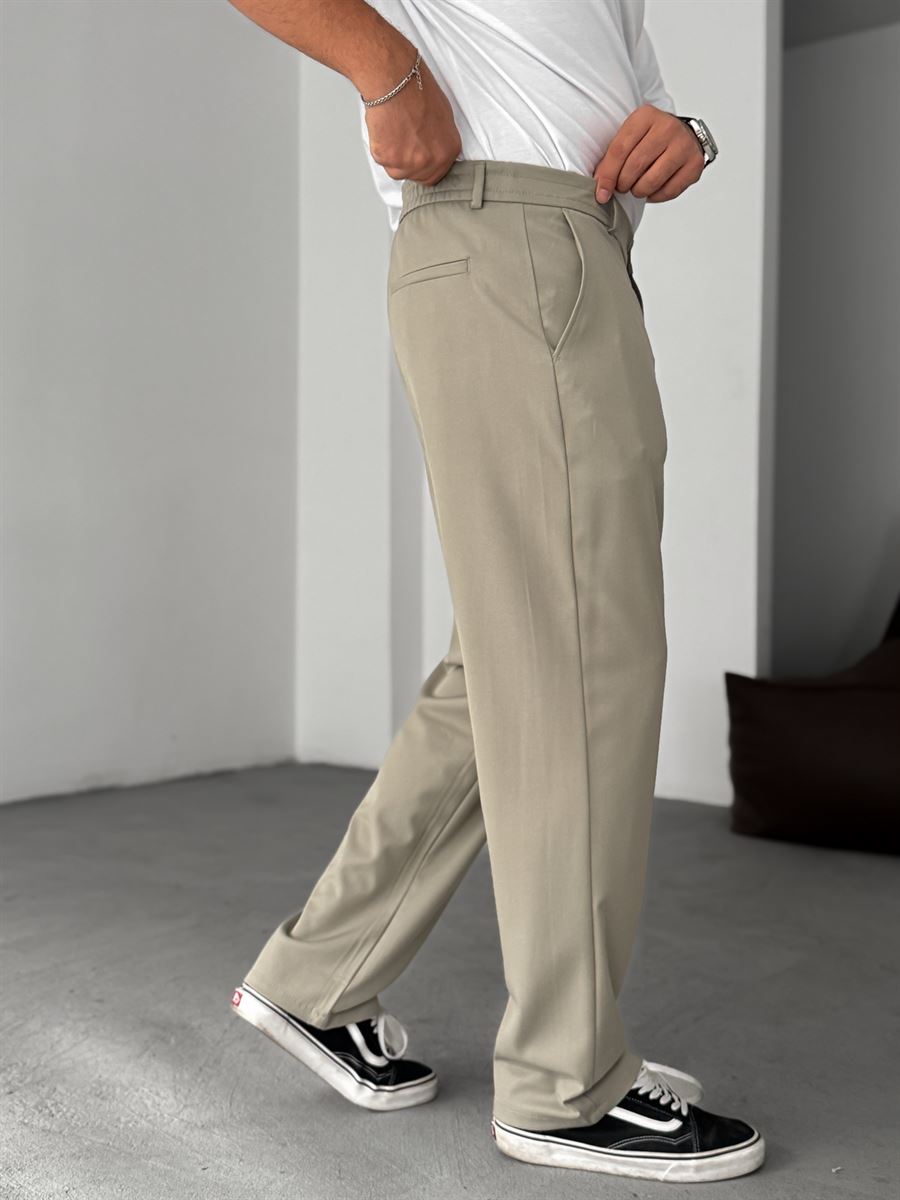 Half-Elastic Waist Pants