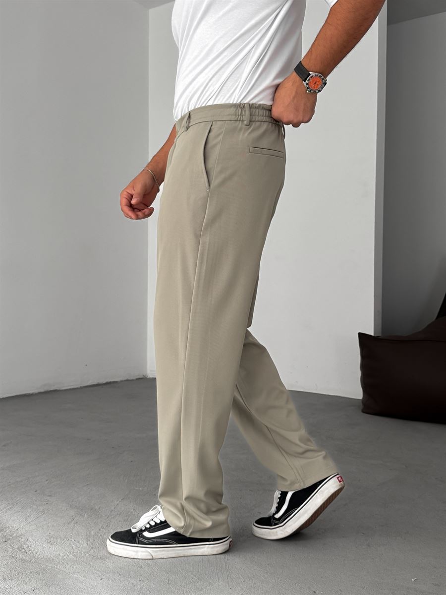 Half-Elastic Waist Pants