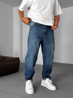 Hem Distressed Baggy Jean