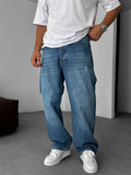 Distressed Detail Baggy Jean
