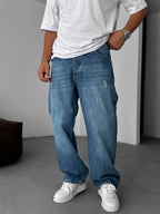 Distressed Detail Baggy Jean