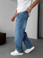 Distressed Detail Baggy Jean