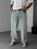 Distressed Detail Baggy Jean