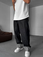 Baggy Jean with Folded Hem Detail