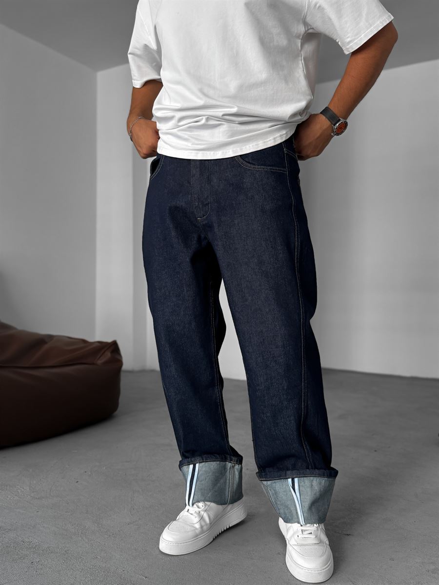 Baggy Jean with Folded Hem Detail
