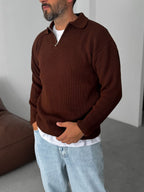 Half-Zip Knitwear Sweat