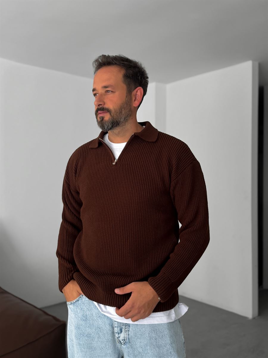 Half-Zip Knitwear Sweat