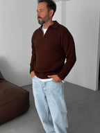 Half-Zip Knitwear Sweat