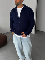 Buttoned Oversize Knit Cardigan