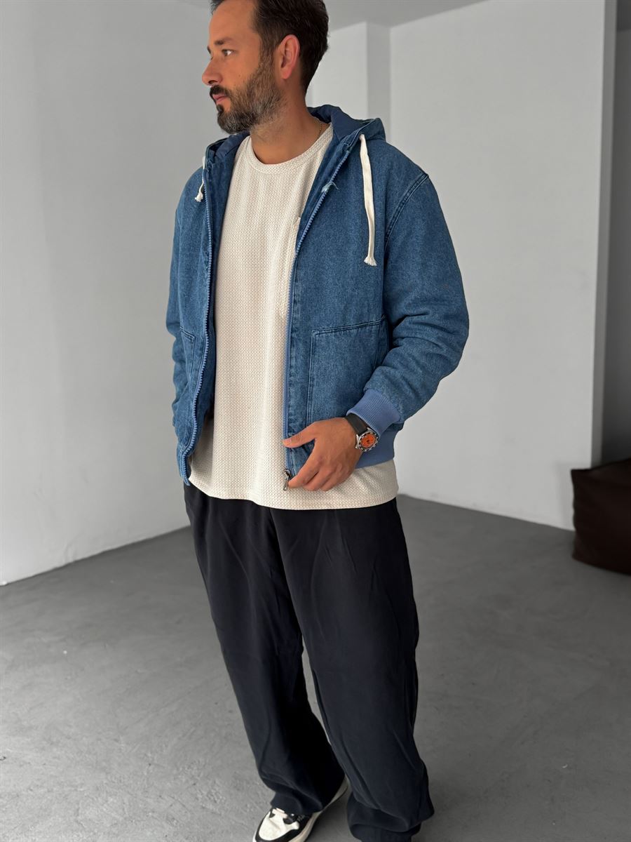 Hooded Denim Jacket
