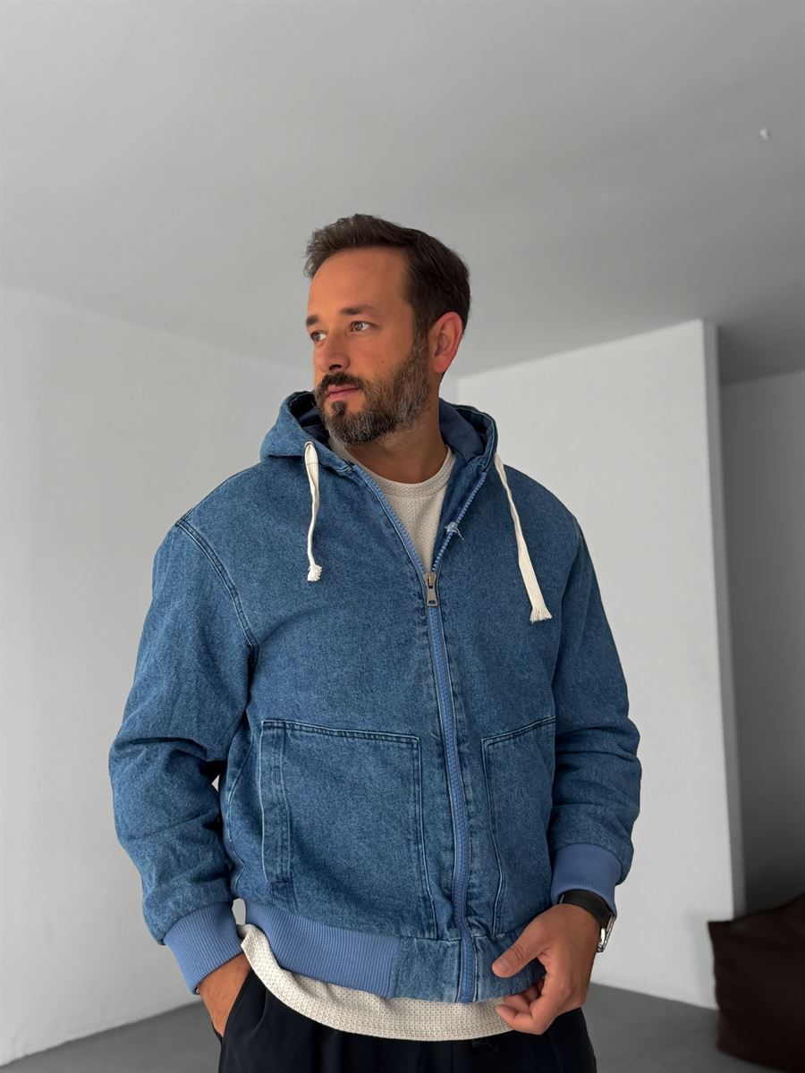 Hooded Denim Jacket