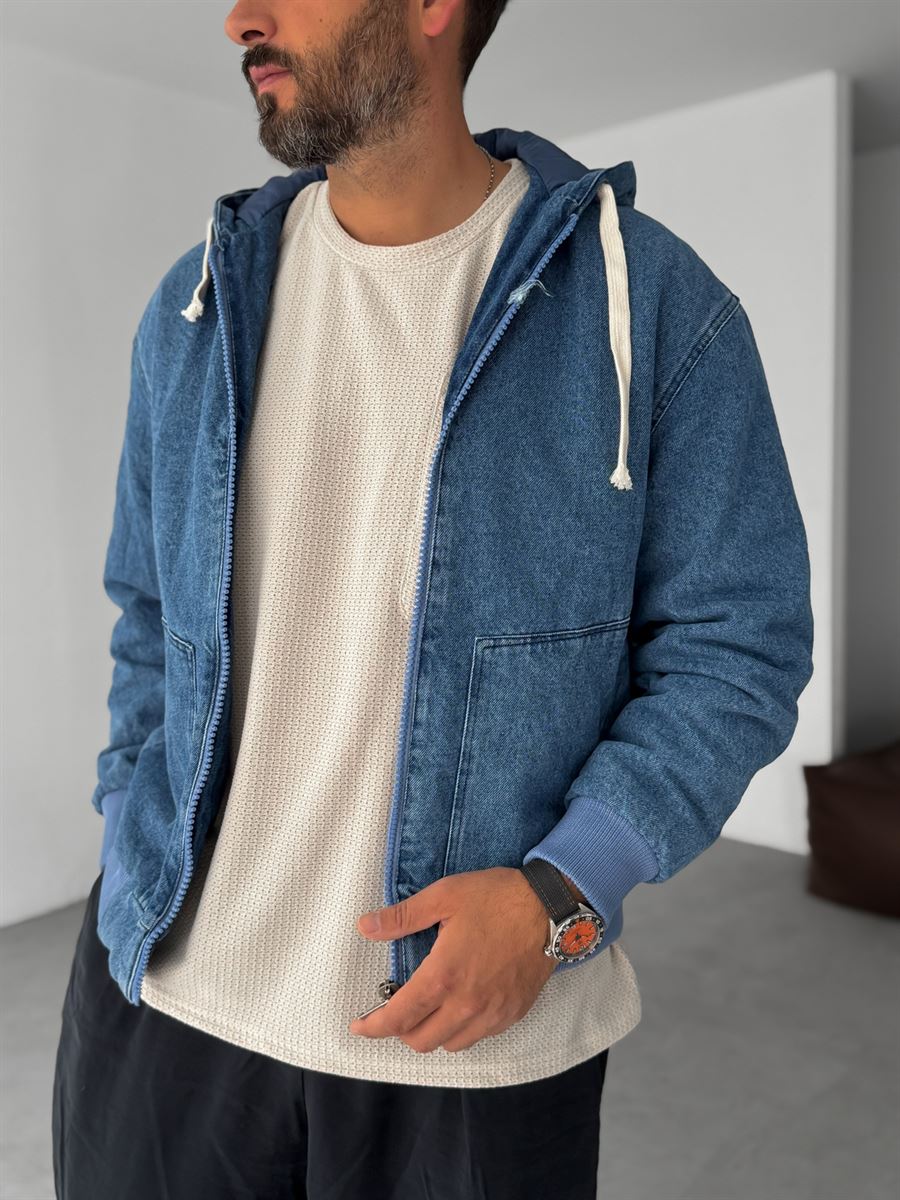 Hooded Denim Jacket