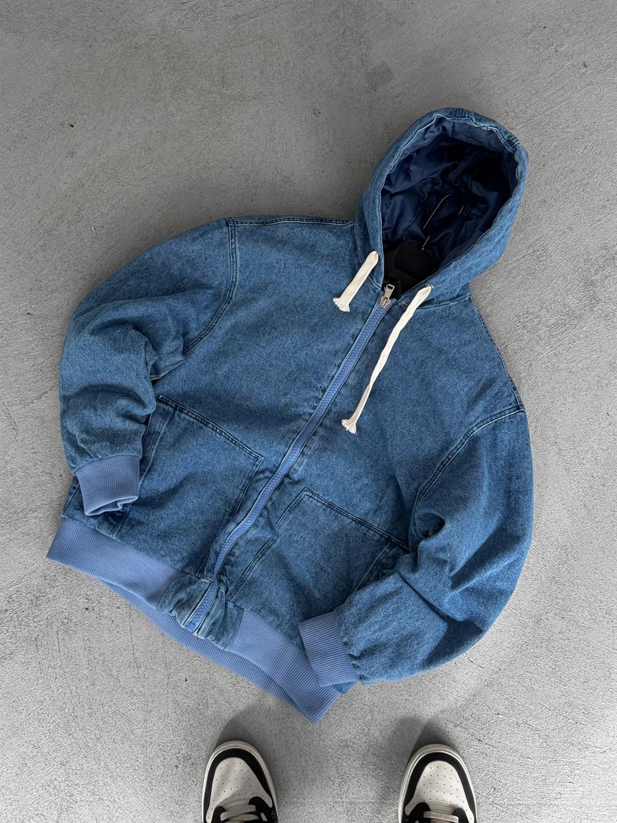 Hooded Denim Jacket