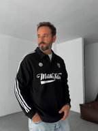 Polo Neck Matcha Printed Sweatshirt