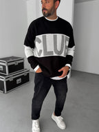 Club Embroidered Knitwear Sweatshirt