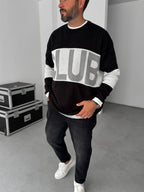 Club Embroidered Knitwear Sweatshirt
