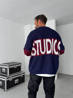 Club Embroidered Knitwear Sweatshirt