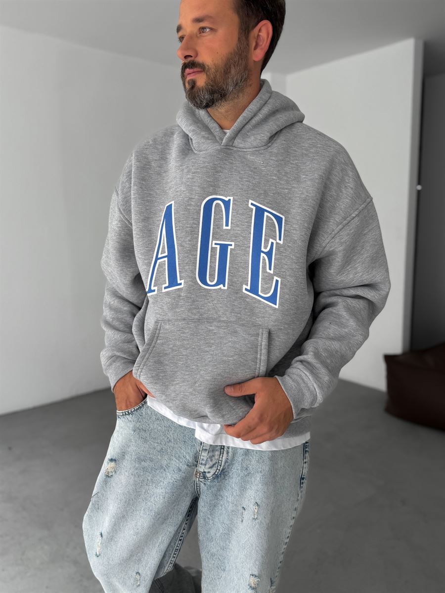 Age Printed Hooded Sweatshirt