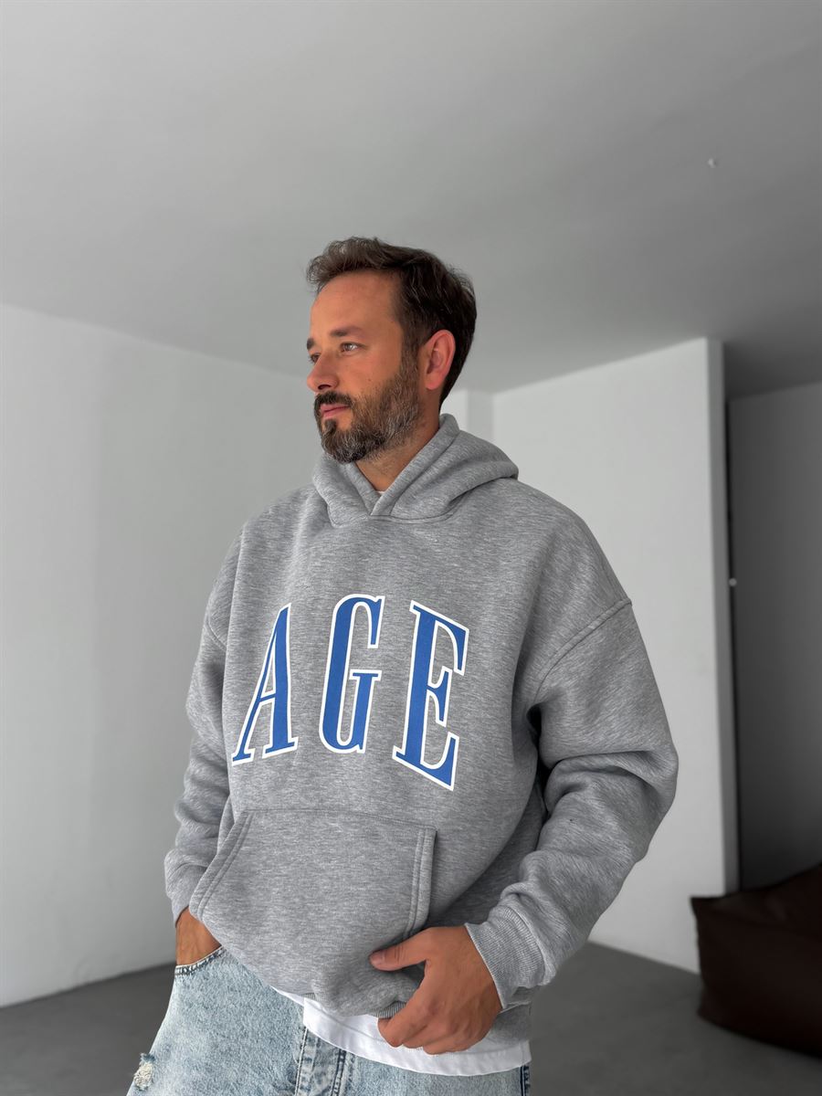Age Printed Hooded Sweatshirt