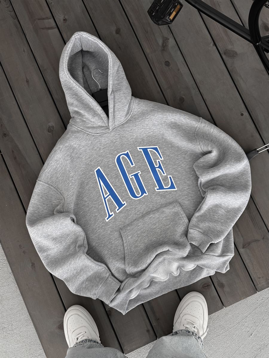 Age Printed Hooded Sweatshirt