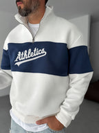 Half-Zip Athletics Embroidered Sweatshirt