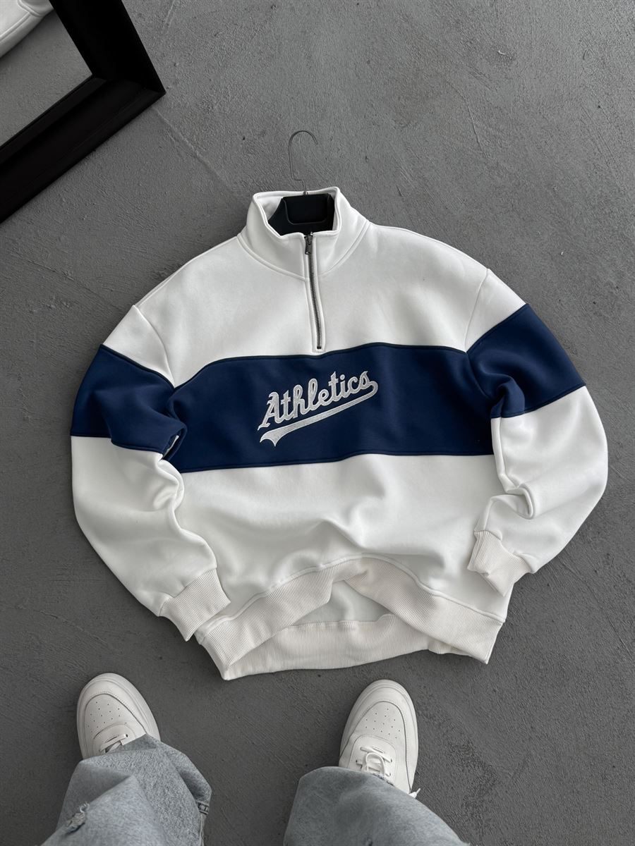 Half-Zip Athletics Embroidered Sweatshirt
