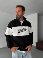 Half-Zip Athletics Embroidered Sweatshirt