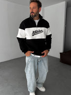 Half-Zip Athletics Embroidered Sweatshirt