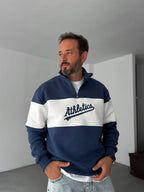 Half-Zip Athletics Embroidered Sweatshirt