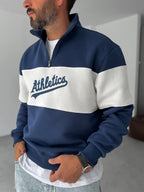 Half-Zip Athletics Embroidered Sweatshirt
