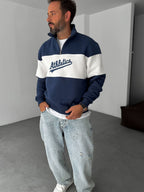 Half-Zip Athletics Embroidered Sweatshirt