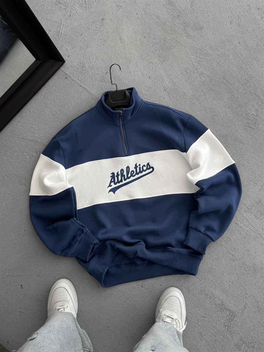 Half-Zip Athletics Embroidered Sweatshirt