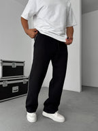 PM Embroidered Straight Leg Fleece-Lined Sweatpants