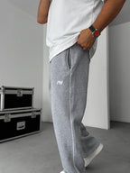 PM Embroidered Straight Leg Fleece-Lined Sweatpants