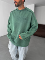 Stitched Detail Washed Sweatshirt