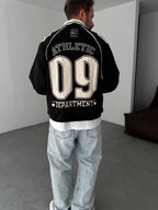 Black 09 Embossed Sweatshirt JJ-129