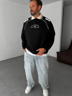 Black 09 Embossed Sweatshirt JJ-129