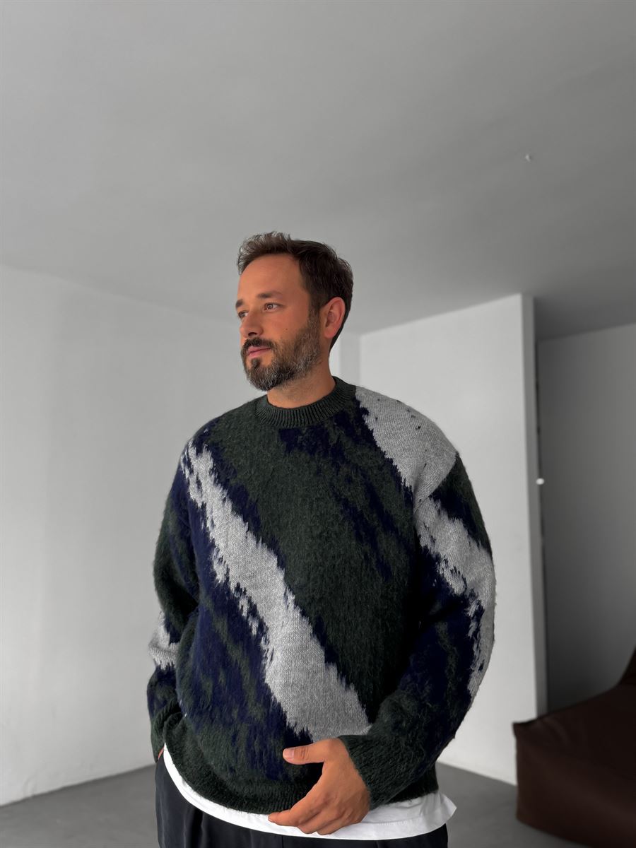 Patterned Knit Sweater