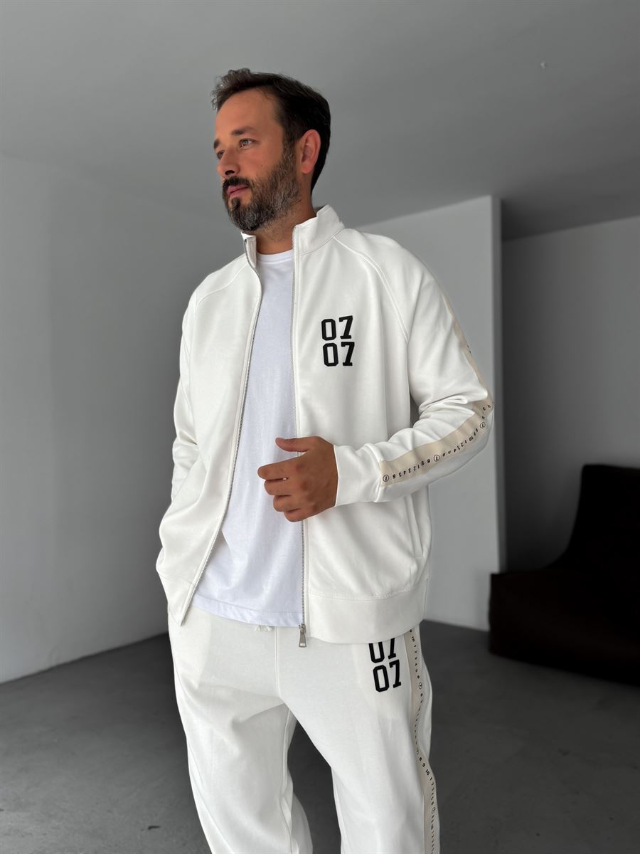 0707 Printed Zipped Sweatshirt