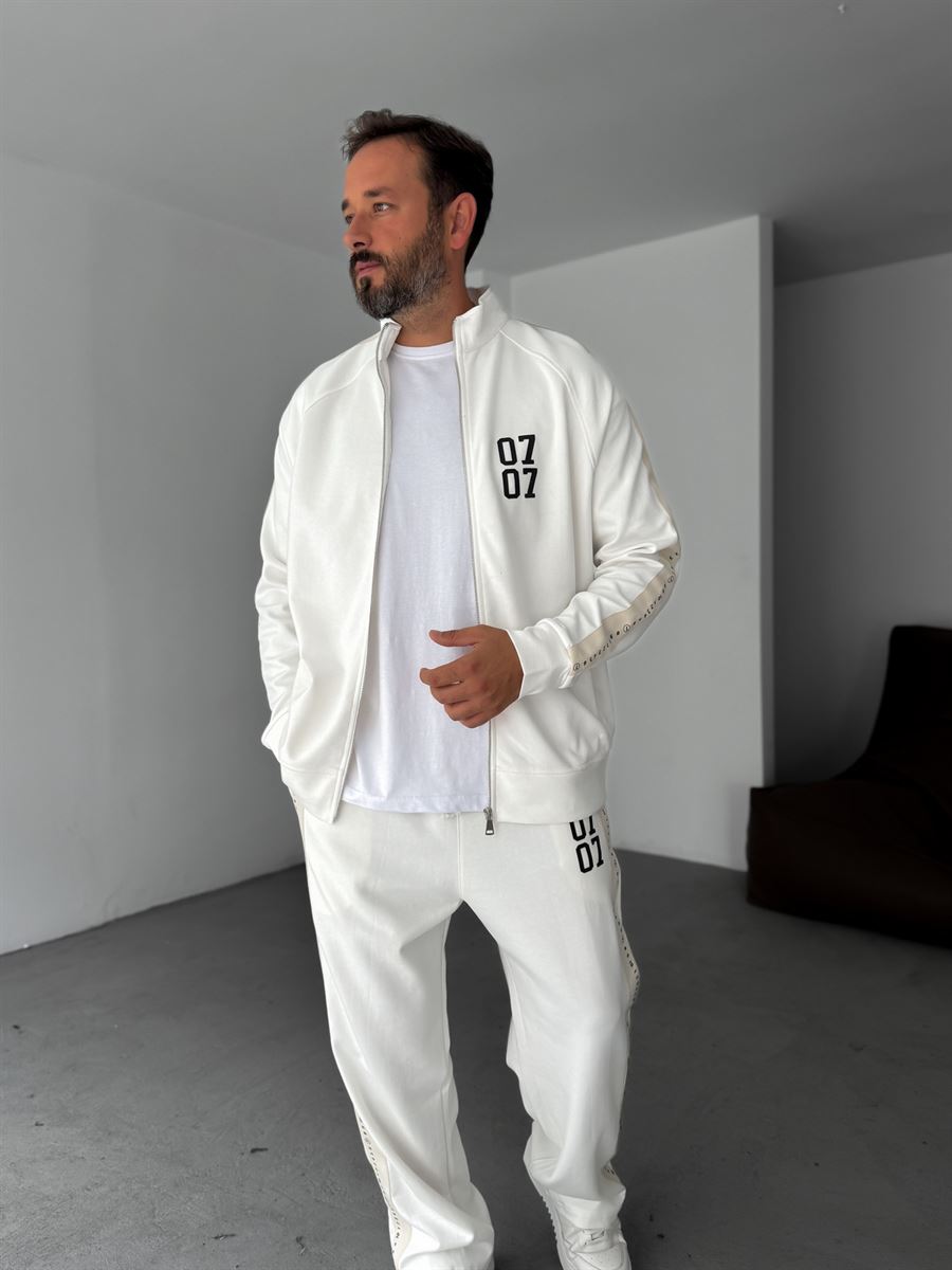 0707 Printed Zipped Sweatshirt