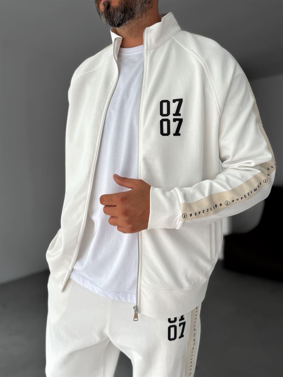 0707 Printed Zipped Sweatshirt