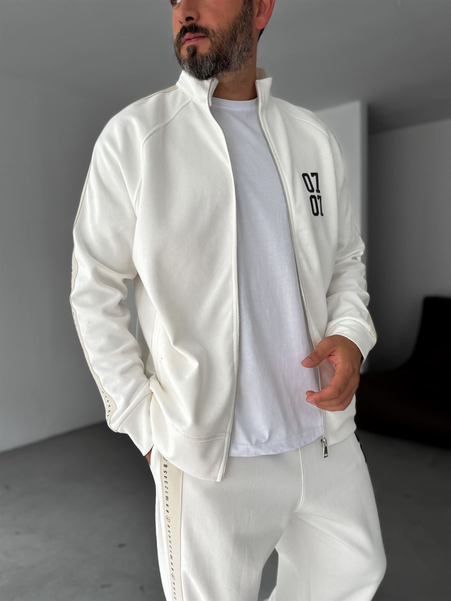 0707 Printed Zipped Sweatshirt