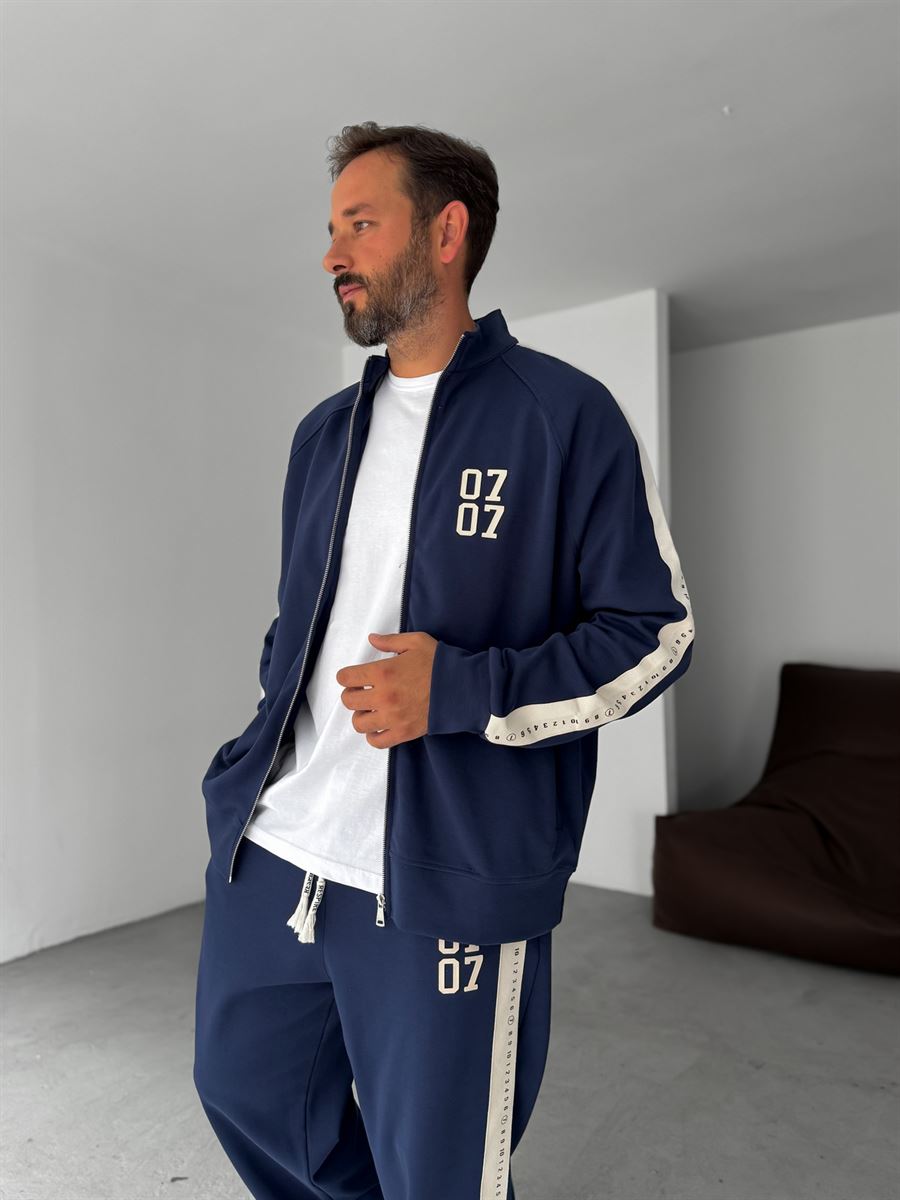 0707 Printed Zipped Sweatshirt