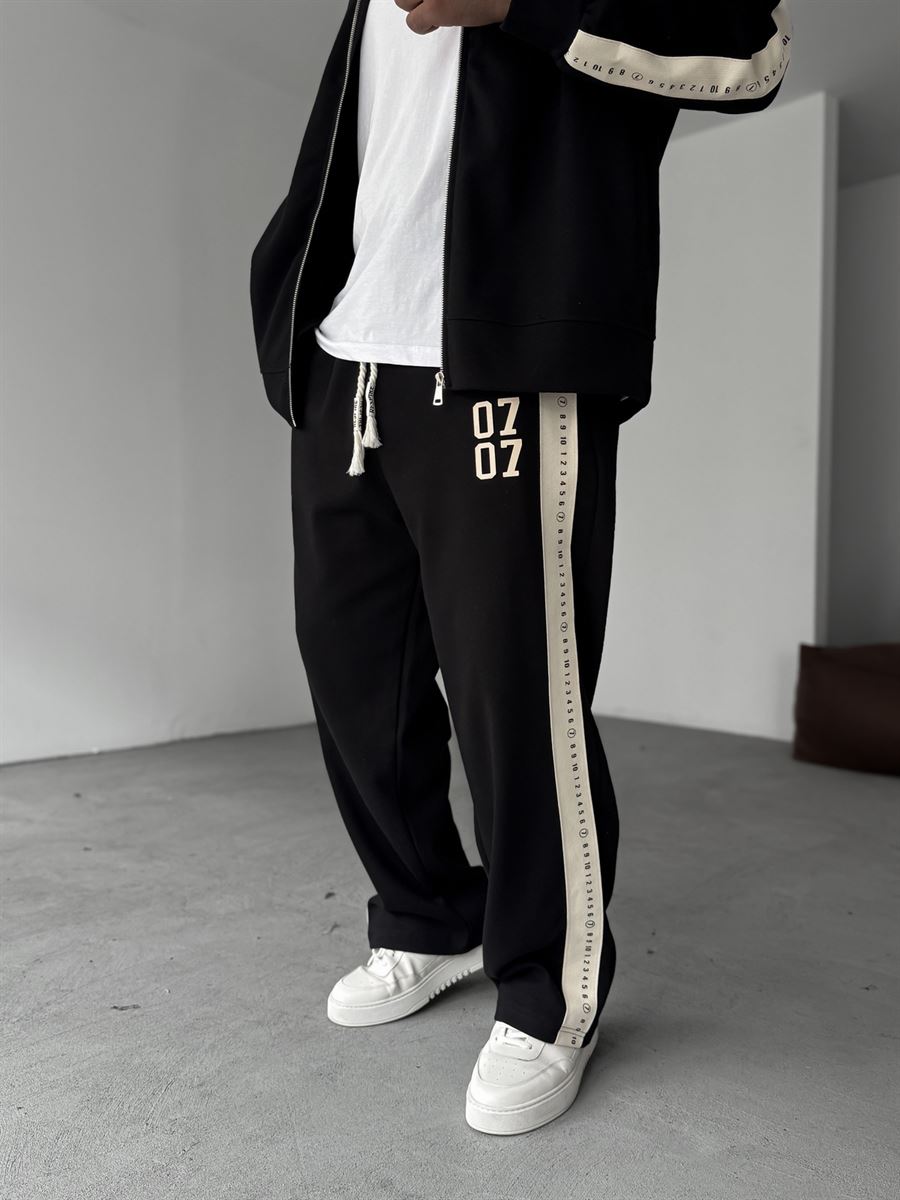 Black Tracksuit with Print 0707 RES-1132