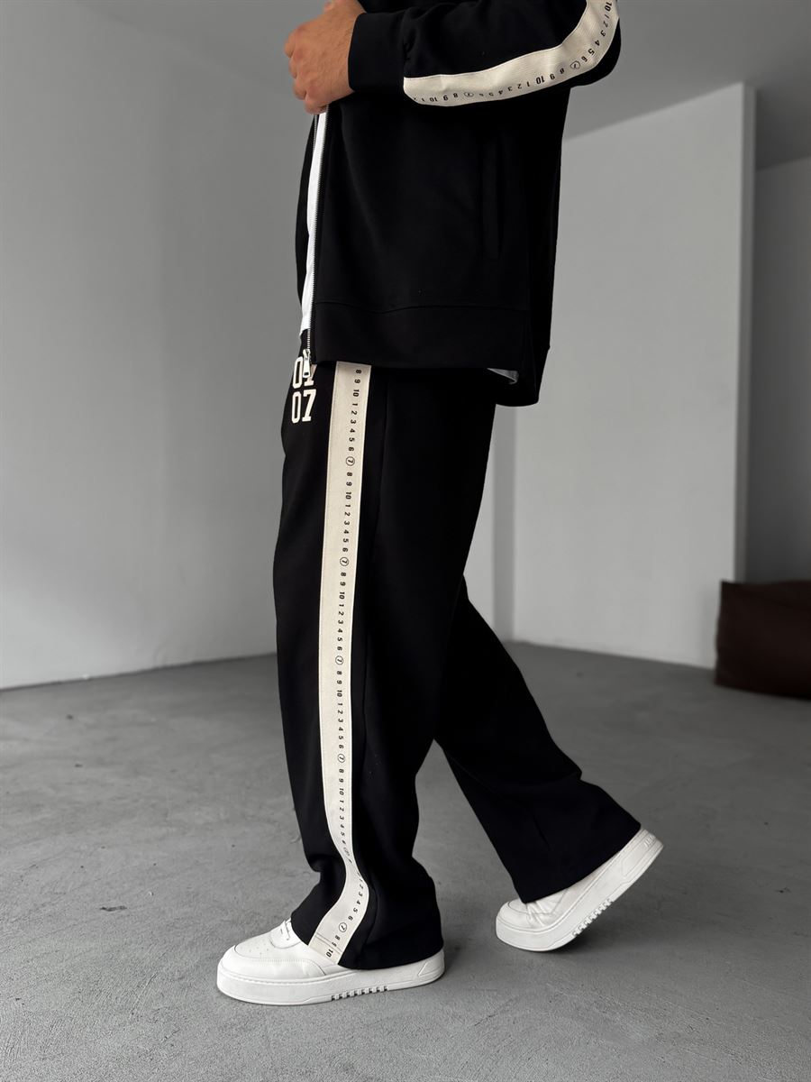 Black Tracksuit with Print 0707 RES-1132